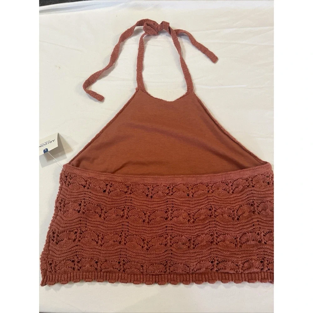 Arizona Knit Cropped Top Redwood Juniors Size XL‎ NWT